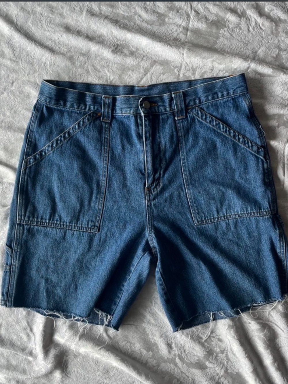 bill blass vintage denim cargo shorts size 12